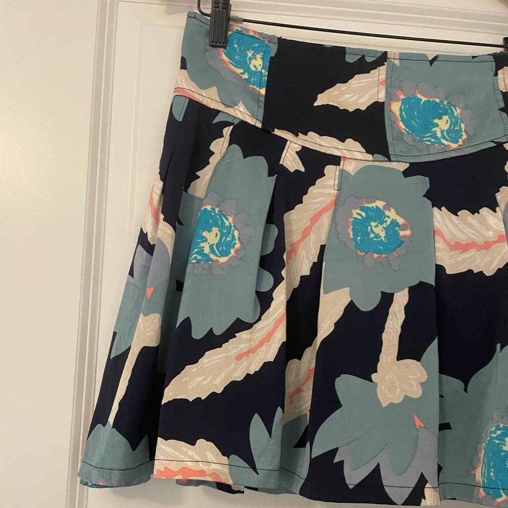 Free People Blue Floral Mini skirt - Picture 2 of 5